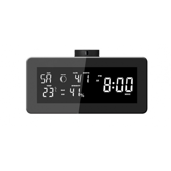 Spy alarm clock with Full HD camera and 330° rotatable lens