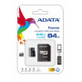 64 GB Speicher Micro SD Karte ADATA + SD Adapter, KLASSE 10