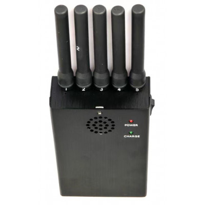 5-Antennen  PROFI  Tragbarer Störsender für GSM/DCS/4G/3G/GPS/GLONASS/WIFI-Signale